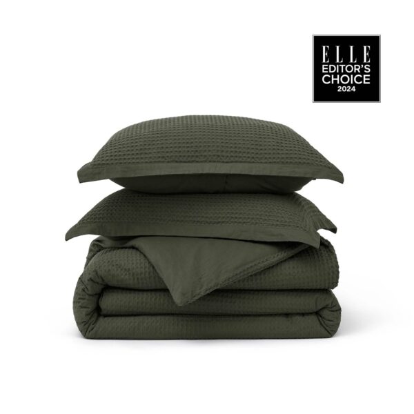 GentleSoft™ Cotton Waffle Weave Duvet Cover Set