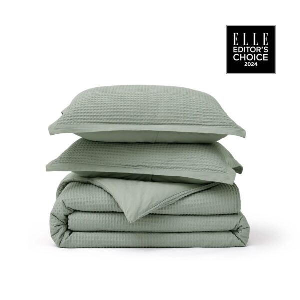 GentleSoft™ Cotton Waffle Weave Duvet Cover Set