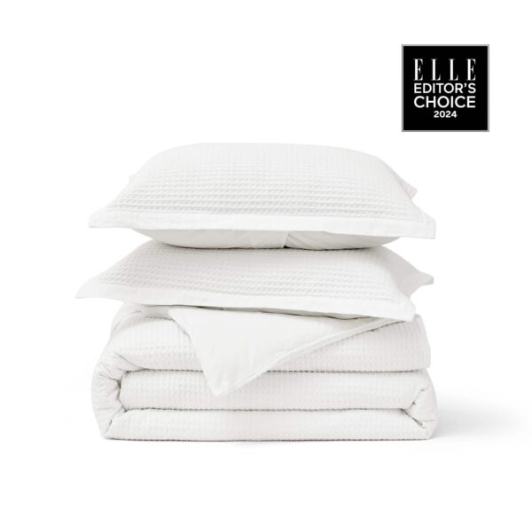 GentleSoft™ Cotton Waffle Weave Duvet Cover Set