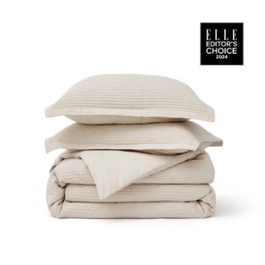 GentleSoft™ Cotton Waffle Weave Duvet Cover Set