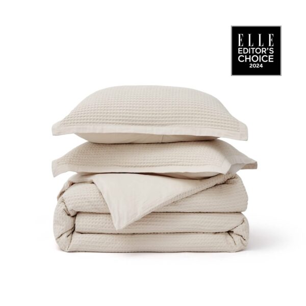 GentleSoft™ Cotton Waffle Weave Duvet Cover Set