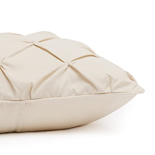 Amazon Basics King Size Soft. Lightweight Comforter Sets. All-Season Down-Alternative 3-Piece Bedding Set. Pinch Pleat Design. Beige