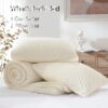 BEDELITE Fluffy Queen Comforter Set - Beige Fleece Soft Comforter for Queen Size Bed. Luxury Warm Bedding Set for Winter. Fuzzy Bed Set 3 Pieces (1 Comforter. 2 Pillowcases)