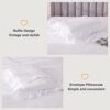 Andency White Comforter Full Size. 3 Pieces Solid Farmhouse Shabby Chic Ruffle Bedding Sets. All Season Soft Lightweight Comfy Down Alternative Bed Set for Girls Teens Men Women