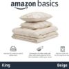 Amazon Basics King Size Soft. Lightweight Comforter Sets. All-Season Down-Alternative 3-Piece Bedding Set. Pinch Pleat Design. Beige