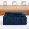 DJY Oversized California Cal King Size Quilt Bedding Sets with Pillow Shams. Navy Blue Lightweight Soft Bedspread Coverlet Bed Cover. All Season Spring Summer. 3 Pieces. 112 X104 inches