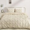 Amazon Basics King Size Soft. Lightweight Comforter Sets. All-Season Down-Alternative 3-Piece Bedding Set. Pinch Pleat Design. Beige