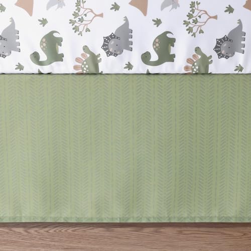 The Peanutshell 3 Piece Baby Crib Bedding Set for Boys - Newborn. Infant & Toddler Nursery Bed Set Decor with Fitted Crib Sheet. Dust Ruffle Comforter - Dinosaur Dreams