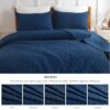 DJY Oversized California Cal King Size Quilt Bedding Sets with Pillow Shams. Navy Blue Lightweight Soft Bedspread Coverlet Bed Cover. All Season Spring Summer. 3 Pieces. 112 X104 inches