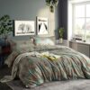 mixinni Farmhouse Boho Comforter Set Queen Size - 3 Piece Lightweight All Season Bedding Set with Fluffy Comforter & 2 Pillow Shams. Floral Botanical Design. Soft Breathable Microfiber