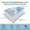 Tritard 3 Piece Coastal Quilt Sets King Size - Reversible Microfiber Quilts with 2 Shams Soft Lightweight Beach Bedding Nautical Bedspread Coverlet Summer Comforter Set for All Season. 106''x96''