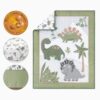 The Peanutshell 3 Piece Baby Crib Bedding Set for Boys - Newborn. Infant & Toddler Nursery Bed Set Decor with Fitted Crib Sheet. Dust Ruffle Comforter - Dinosaur Dreams