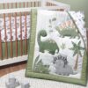 The Peanutshell 3 Piece Baby Crib Bedding Set for Boys - Newborn. Infant & Toddler Nursery Bed Set Decor with Fitted Crib Sheet. Dust Ruffle Comforter - Dinosaur Dreams