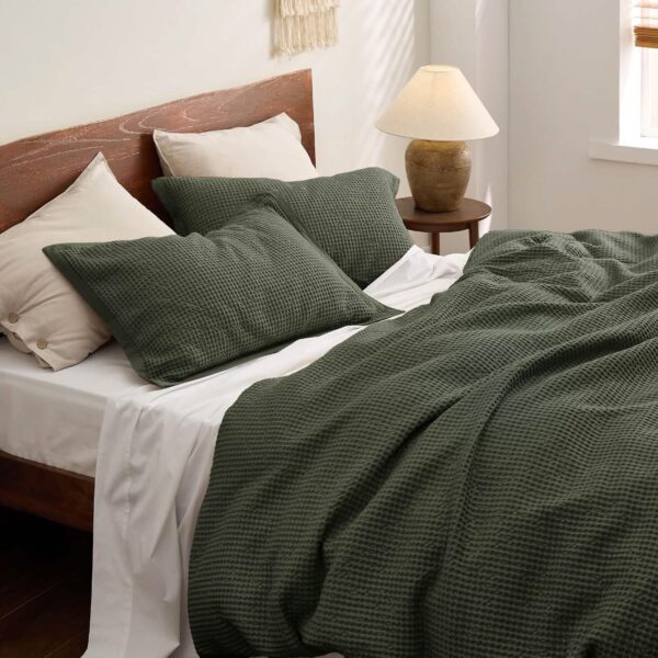GentleSoft™ Cotton Waffle Weave Duvet Cover Set
