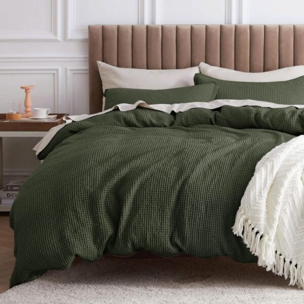 GentleSoft™ Cotton Waffle Weave Duvet Cover Set
