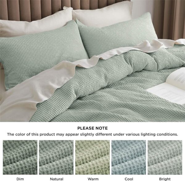 GentleSoft™ Cotton Waffle Weave Duvet Cover Set