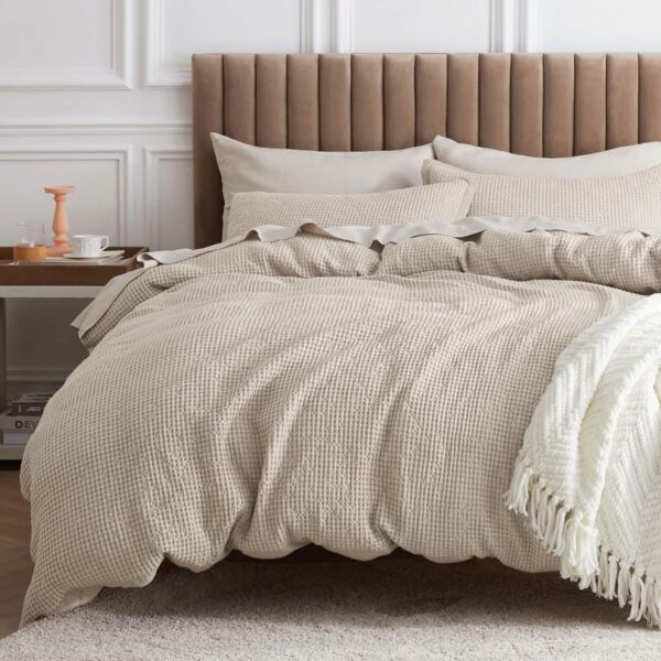 GentleSoft™ Cotton Waffle Weave Duvet Cover Set