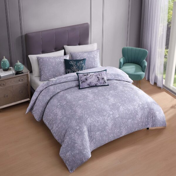 Bebejan Jewel Toned Florals 5 Piece Reversible Comforter Set