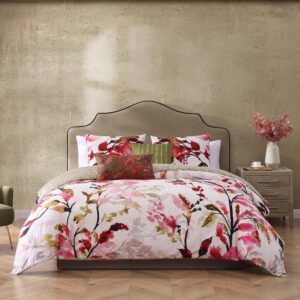 Bebejan Leaves on Linen 5 Piece Reversible Comforter Set