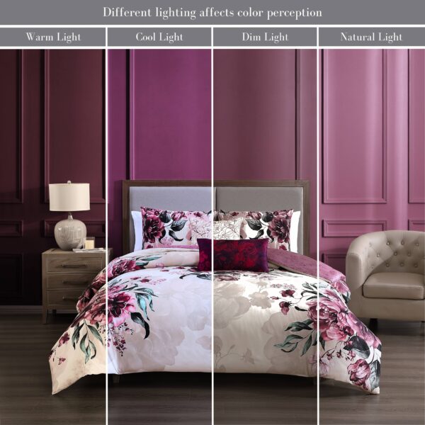Bebejan Plum Haze 5 Piece Reversible Comforter Set