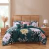 Bebejan Wild Flowers on Teal 5 Piece Reversible Comforter Set