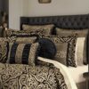 Bolero Black and Gold 4 Piece Comforter Set