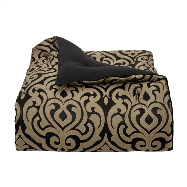 Bolero Black and Gold 4 Piece Comforter Set