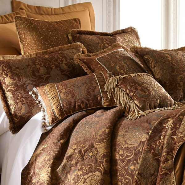 Sherry Kline China Art Brown Size 4 Piece Comforter Set