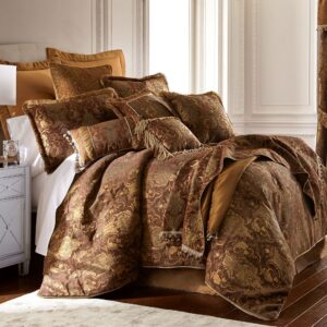 Sherry Kline China Art Brown Size 4 Piece Comforter Set