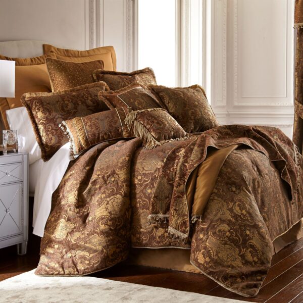 Sherry Kline China Art Brown Size 4 Piece Comforter Set