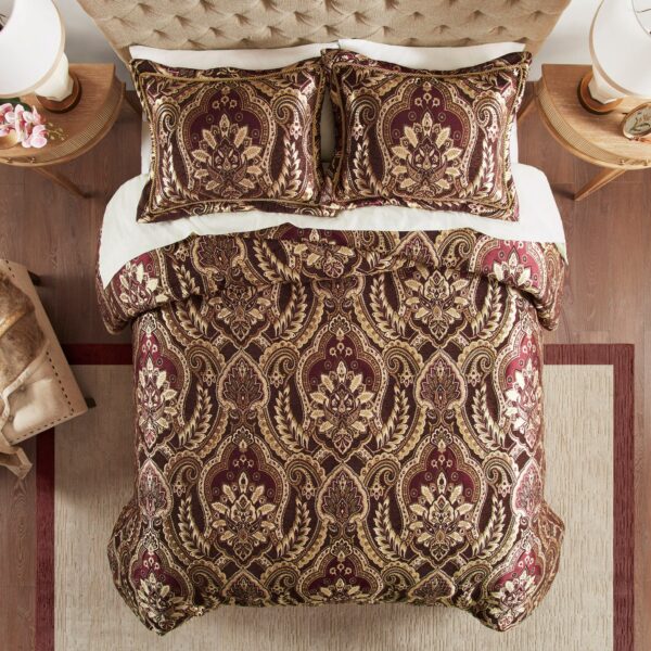 Julius Red 4-Piece Comforter Set By Croscill