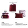 Bebejan Magenta Floral 5 Piece Reversible Comforter Set