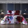 Bebejan Magenta Floral 5 Piece Reversible Comforter Set