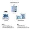 Bebejan Watercolor Blue 5 Piece Reversible Comforter Set