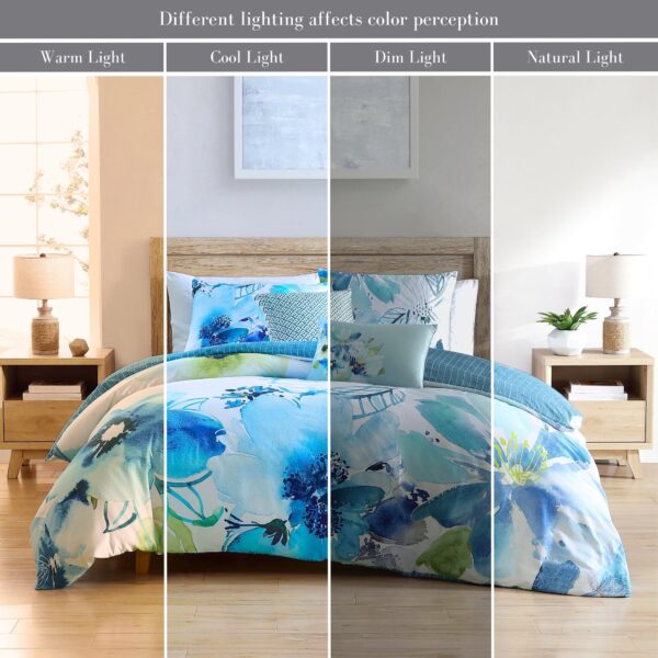 Bebejan Watercolor Blue 5 Piece Reversible Comforter Set